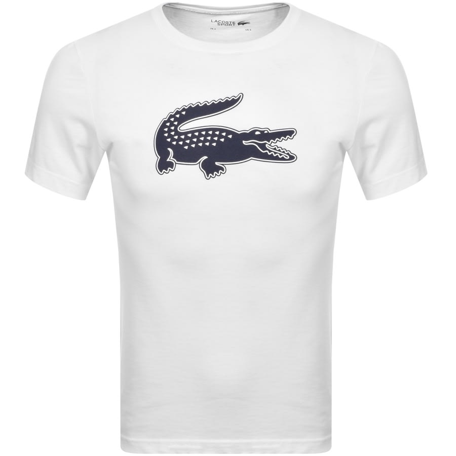 Alternative Image for ProductLacoste Sport Crew Neck Logo T Shirt White1